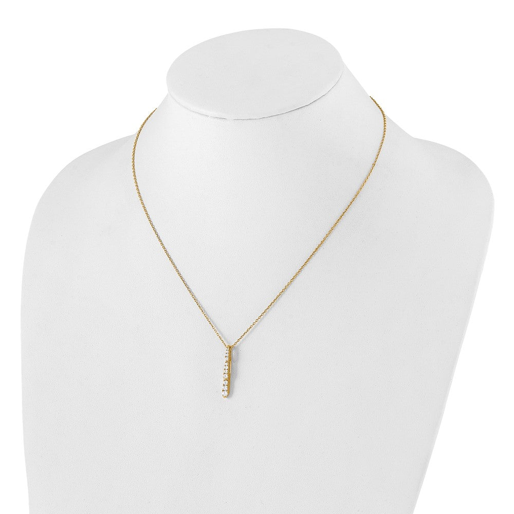 True Origin Lab Grown Diamond VS+ F+ 18 in Complete Vertical Bar Slide Necklace