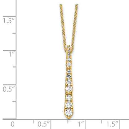 True Origin Lab Grown Diamond VS+ F+ 18 in Complete Vertical Bar Slide Necklace