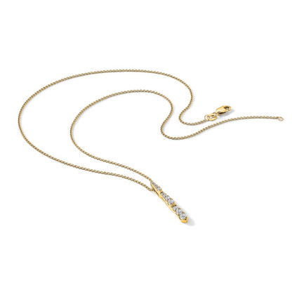 True Origin Lab Grown Diamond VS+ F+ 18 in Complete Vertical Bar Slide Necklace