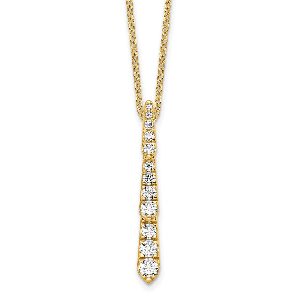 True Origin Lab Grown Diamond VS+ F+ 18 in Complete Vertical Bar Slide Necklace