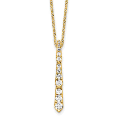 True Origin Lab Grown Diamond VS+ F+ 18 in Complete Vertical Bar Slide Necklace
