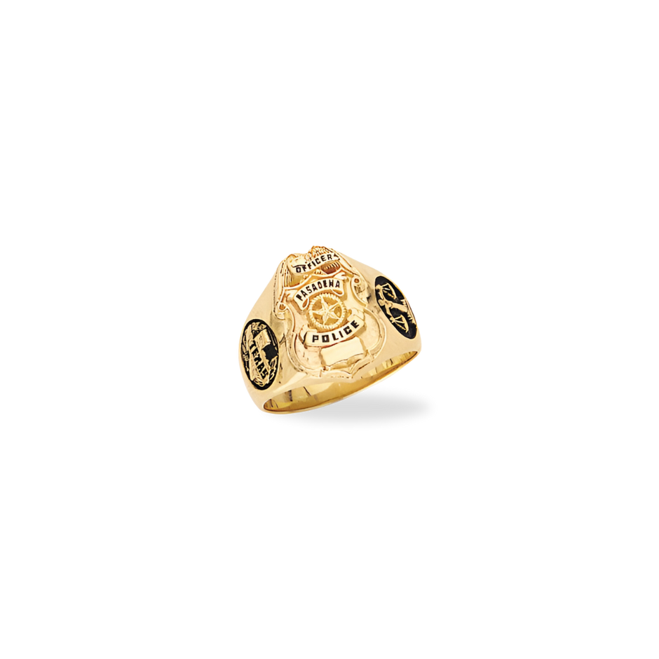 Police & Fire Badge Rings | Custom 14k Gold & Silver Dept Rings | USA ...
