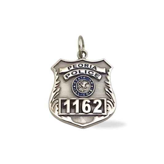Peoria Illinois Police Department Badge Pendant
