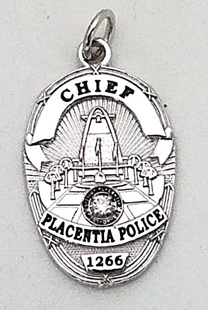 Placentia California Police Department Badge Pendant