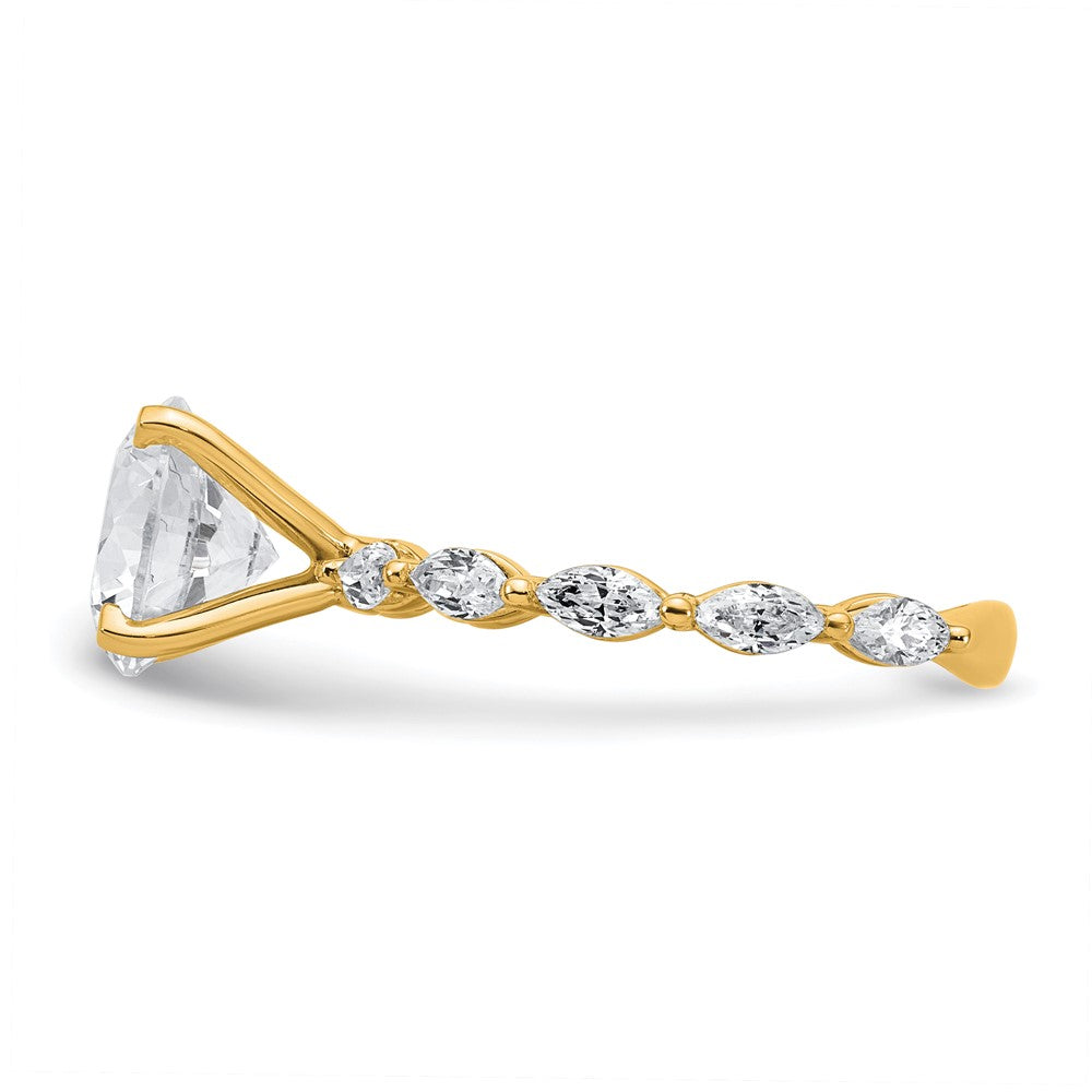 True Origin Lab Ground Diamond VS+ F+ Semi-Mount Round Engagement Ring