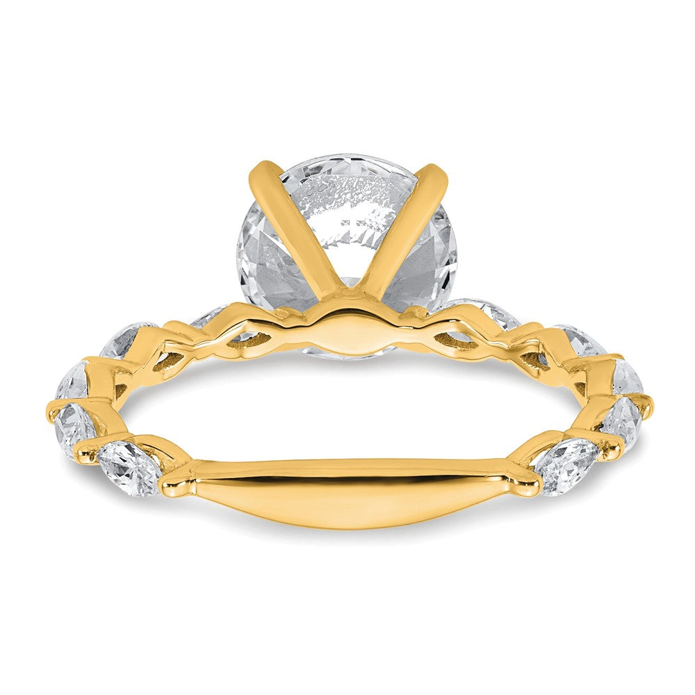 True Origin Lab Ground Diamond VS+ F+ Semi-Mount Round Engagement Ring