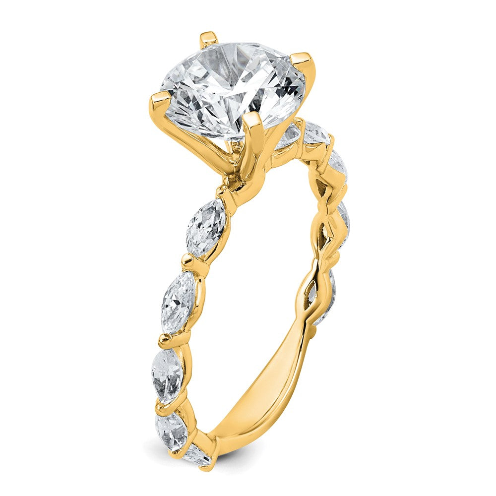 True Origin Lab Ground Diamond VS+ F+ Semi-Mount Round Engagement Ring
