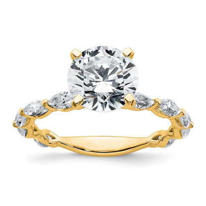 True Origin Lab Ground Diamond VS+ F+ Semi-Mount Round Engagement Ring