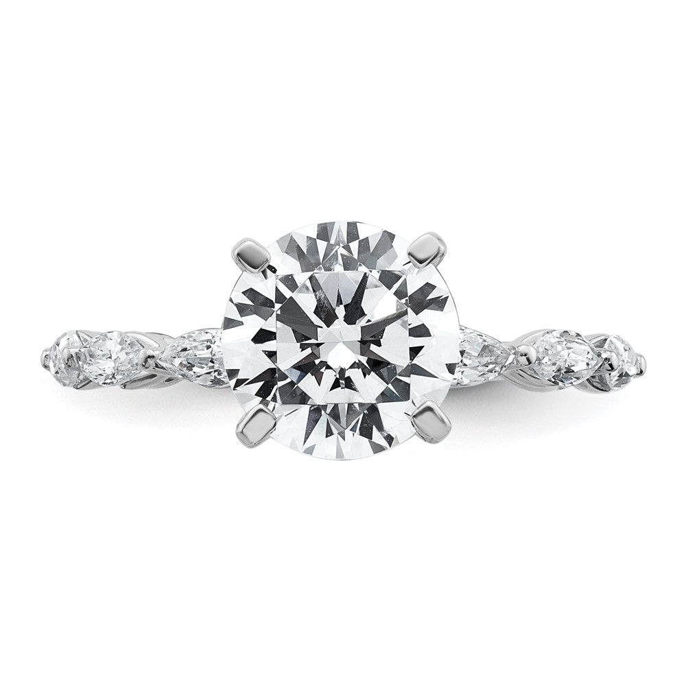 True Origin Lab Ground Diamond VS+ F+ Semi-Mount Round Engagement Ring