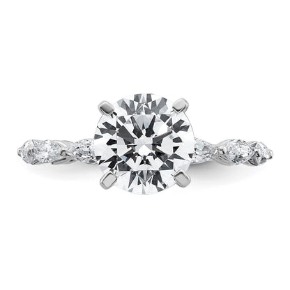 True Origin Lab Ground Diamond VS+ F+ Semi-Mount Round Engagement Ring