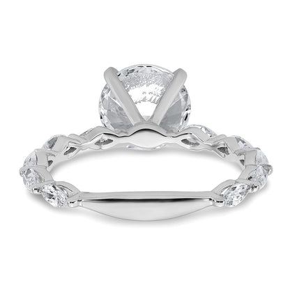 True Origin Lab Ground Diamond VS+ F+ Semi-Mount Round Engagement Ring