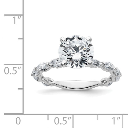 True Origin Lab Ground Diamond VS+ F+ Semi-Mount Round Engagement Ring