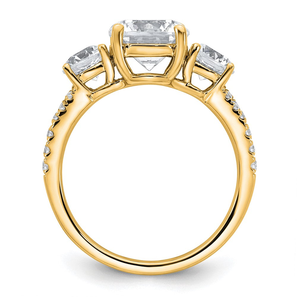 True Origin 3 1/5 Total carat Lab Grown Diamond VS+ F+ Complete Oval Three Stone Ring