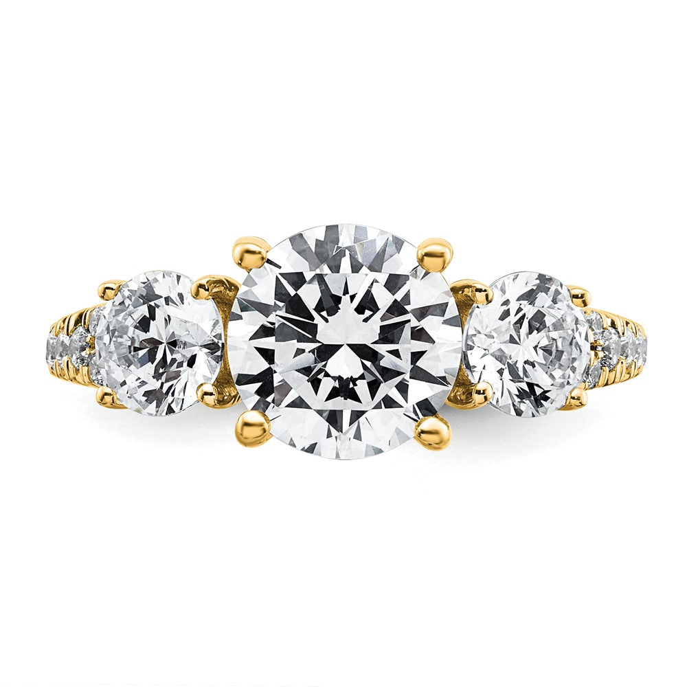 True Origin 3 1/5 Total carat Lab Grown Diamond VS+ F+ Complete Oval Three Stone Ring