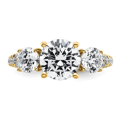 True Origin 3 1/5 Total carat Lab Grown Diamond VS+ F+ Complete Oval Three Stone Ring