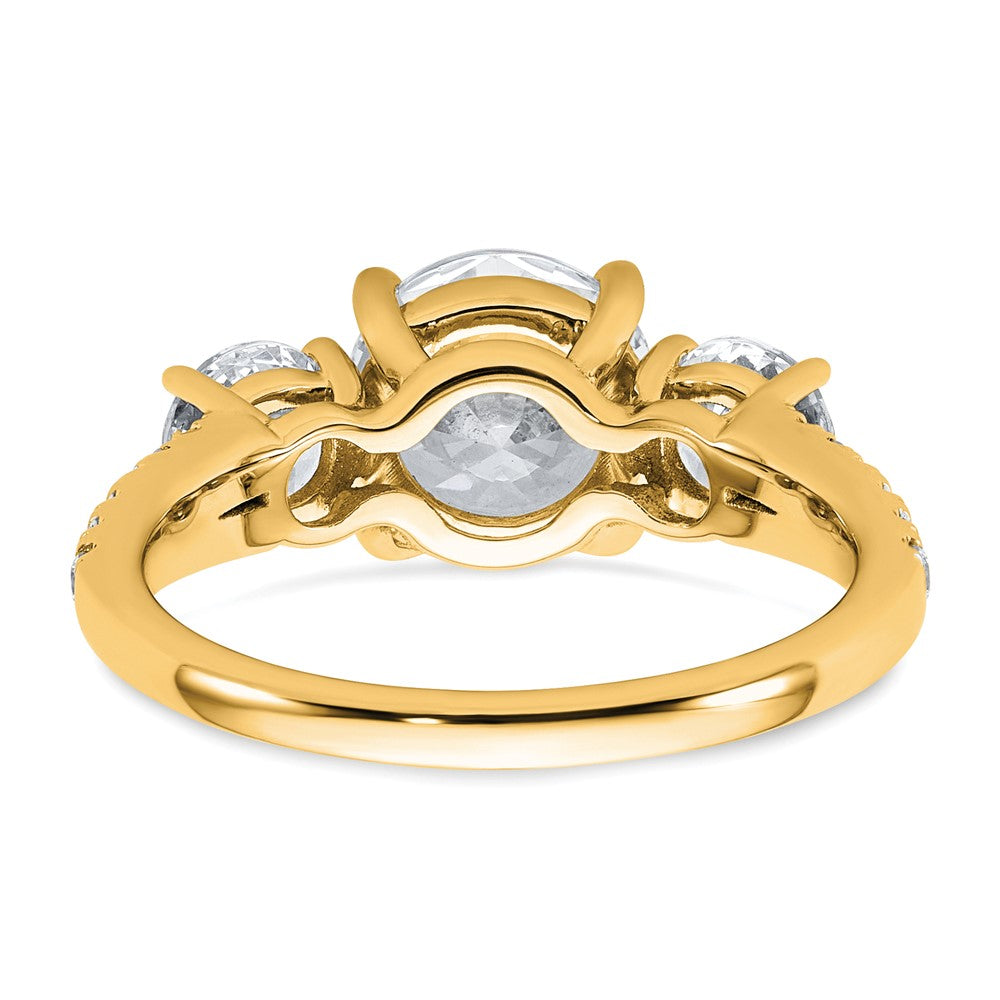 True Origin 3 1/5 Total carat Lab Grown Diamond VS+ F+ Complete Oval Three Stone Ring