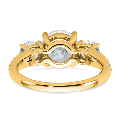 True Origin 3 1/5 Total carat Lab Grown Diamond VS+ F+ Complete Oval Three Stone Ring