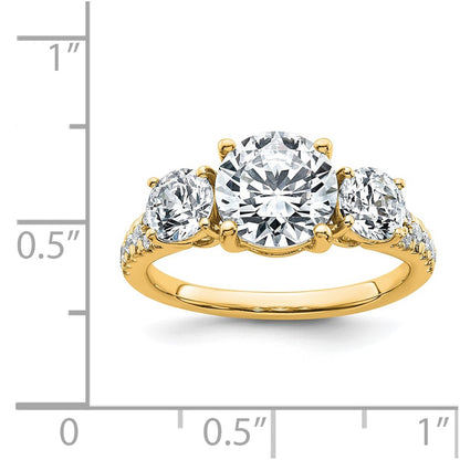 True Origin 3 1/5 Total carat Lab Grown Diamond VS+ F+ Complete Oval Three Stone Ring