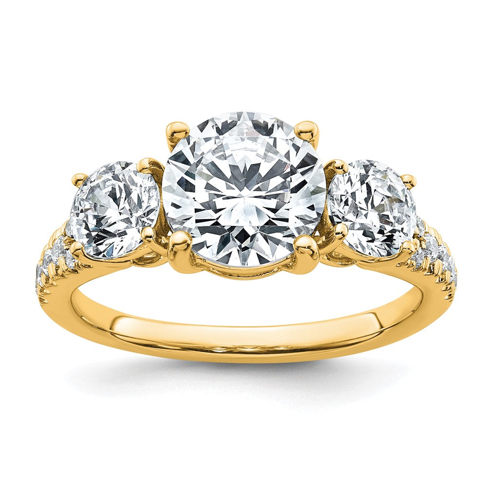 True Origin 3 1/5 Total carat Lab Grown Diamond VS+ F+ Complete Oval Three Stone Ring