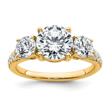 True Origin 3 1/5 Total carat Lab Grown Diamond VS+ F+ Complete Oval Three Stone Ring