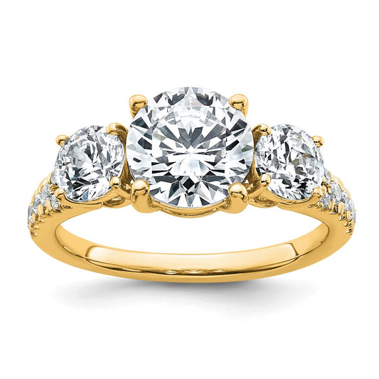 True Origin 3 1/5 Total carat Lab Grown Diamond VS+ F+ Complete Oval Three Stone Ring