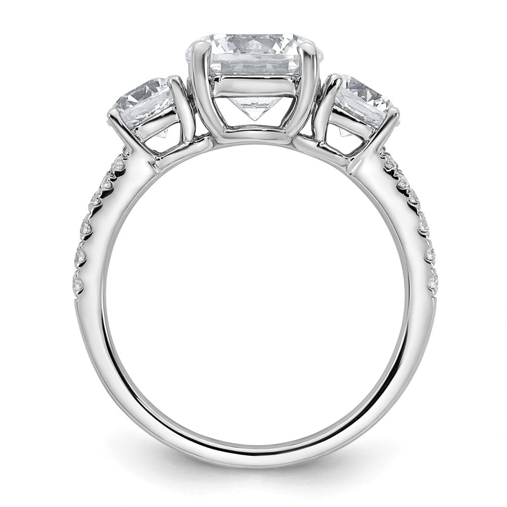 True Origin 3 1/5 Total carat Lab Grown Diamond VS+ F+ Complete Oval Three Stone Ring
