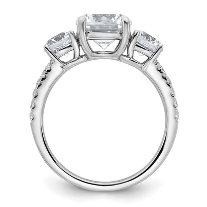 True Origin 3 1/5 Total carat Lab Grown Diamond VS+ F+ Complete Oval Three Stone Ring