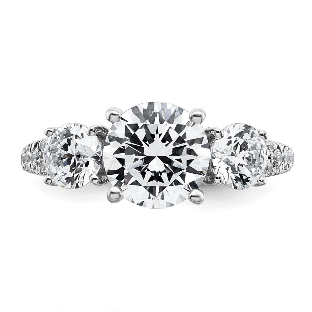 True Origin 3 1/5 Total carat Lab Grown Diamond VS+ F+ Complete Oval Three Stone Ring