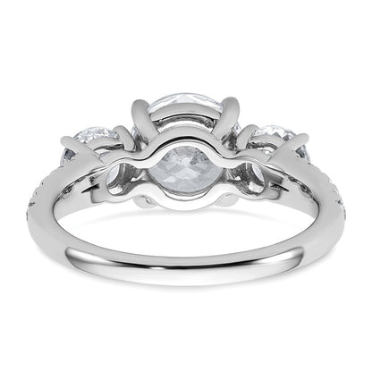 True Origin 3 1/5 Total carat Lab Grown Diamond VS+ F+ Complete Oval Three Stone Ring