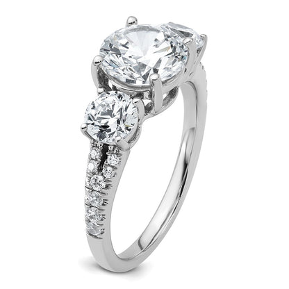 True Origin 3 1/5 Total carat Lab Grown Diamond VS+ F+ Complete Oval Three Stone Ring