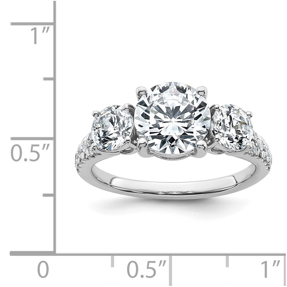 True Origin 3 1/5 Total carat Lab Grown Diamond VS+ F+ Complete Oval Three Stone Ring