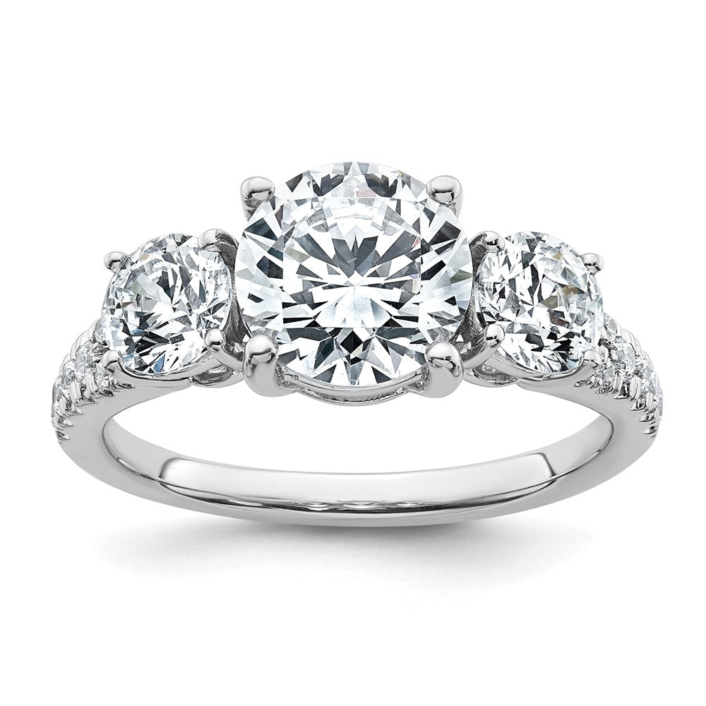 True Origin 3 1/5 Total carat Lab Grown Diamond VS+ F+ Complete Oval Three Stone Ring