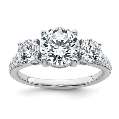 True Origin 3 1/5 Total carat Lab Grown Diamond VS+ F+ Complete Oval Three Stone Ring