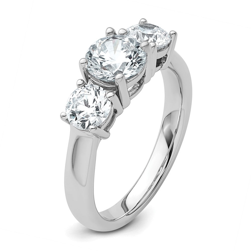 True Origin Lab Grown Diamond VS+ F+ Complete Round Three Stone Ring