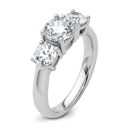 True Origin Lab Grown Diamond VS+ F+ Complete Round Three Stone Ring