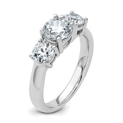 True Origin Lab Grown Diamond VS+ F+ Complete Round Three Stone Ring