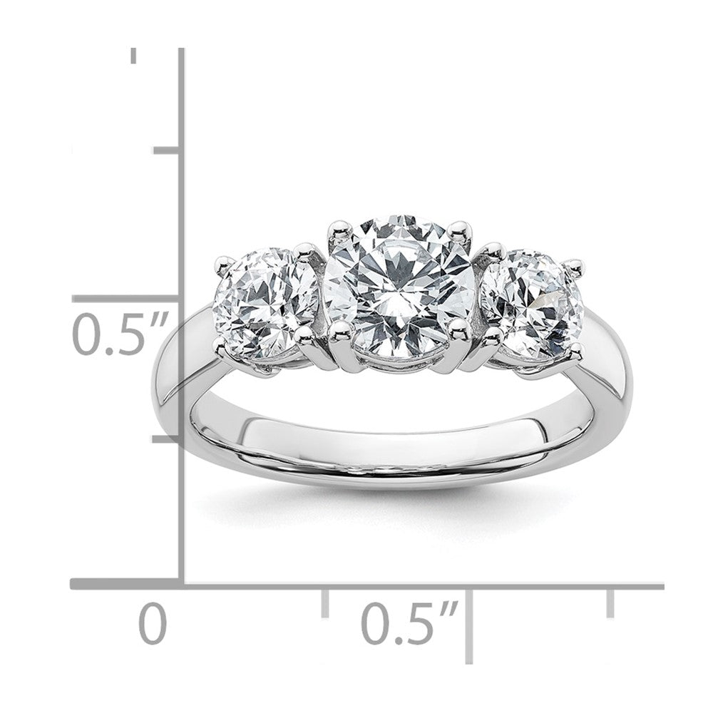 True Origin Lab Grown Diamond VS+ F+ Complete Round Three Stone Ring