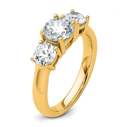 True Origin Lab Grown Diamond VS+ F+ Complete Round Three Stone Ring