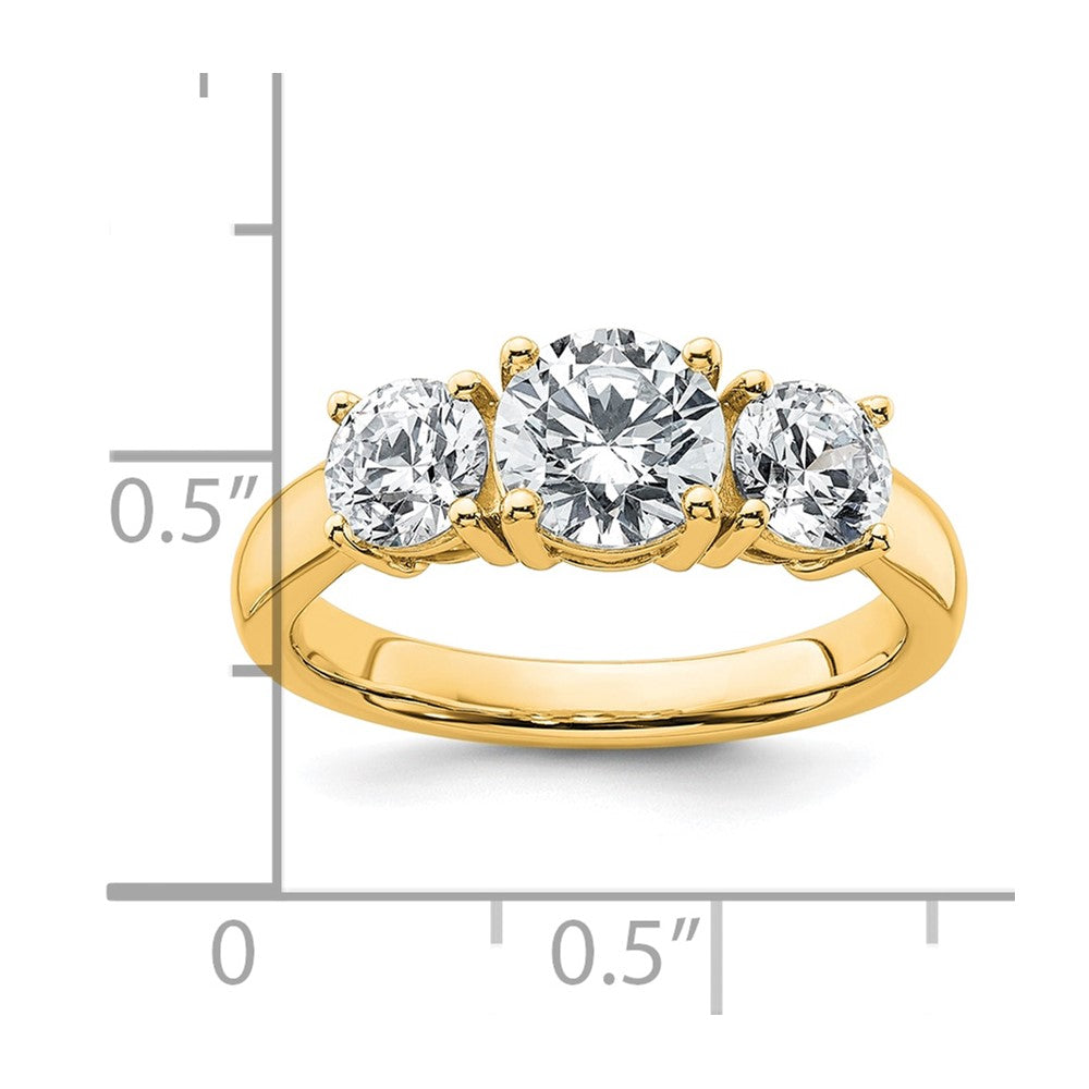 True Origin Lab Grown Diamond VS+ F+ Complete Round Three Stone Ring