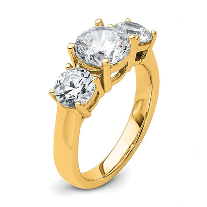 True Origin Lab Grown Diamond VS+ F+ Complete Round Three Stone Ring