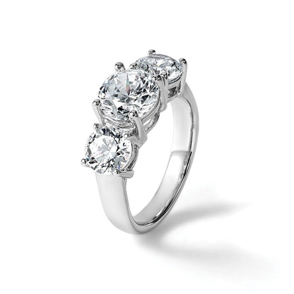 True Origin Lab Grown Diamond VS+ F+ Complete Round Three Stone Ring