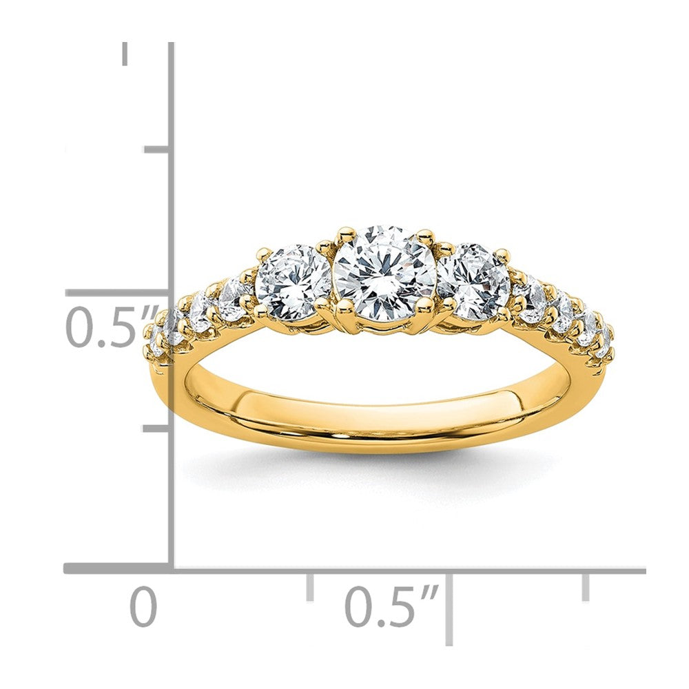 True Origin Lab Grown Diamond VS+ F+ Complete Round Three Stone Ring