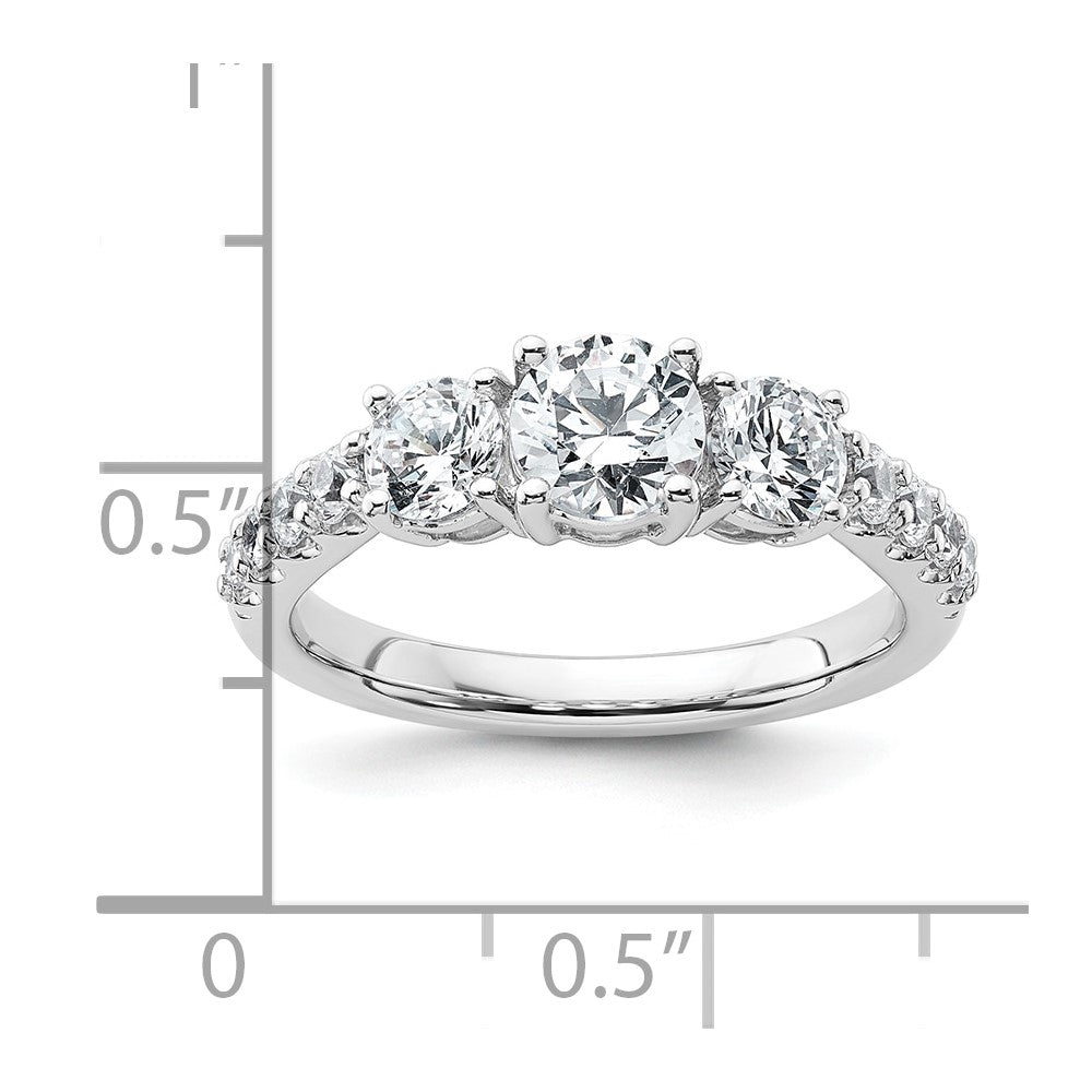 True Origin Lab Grown Diamond VS+ F+ Complete Round Three Stone Ring