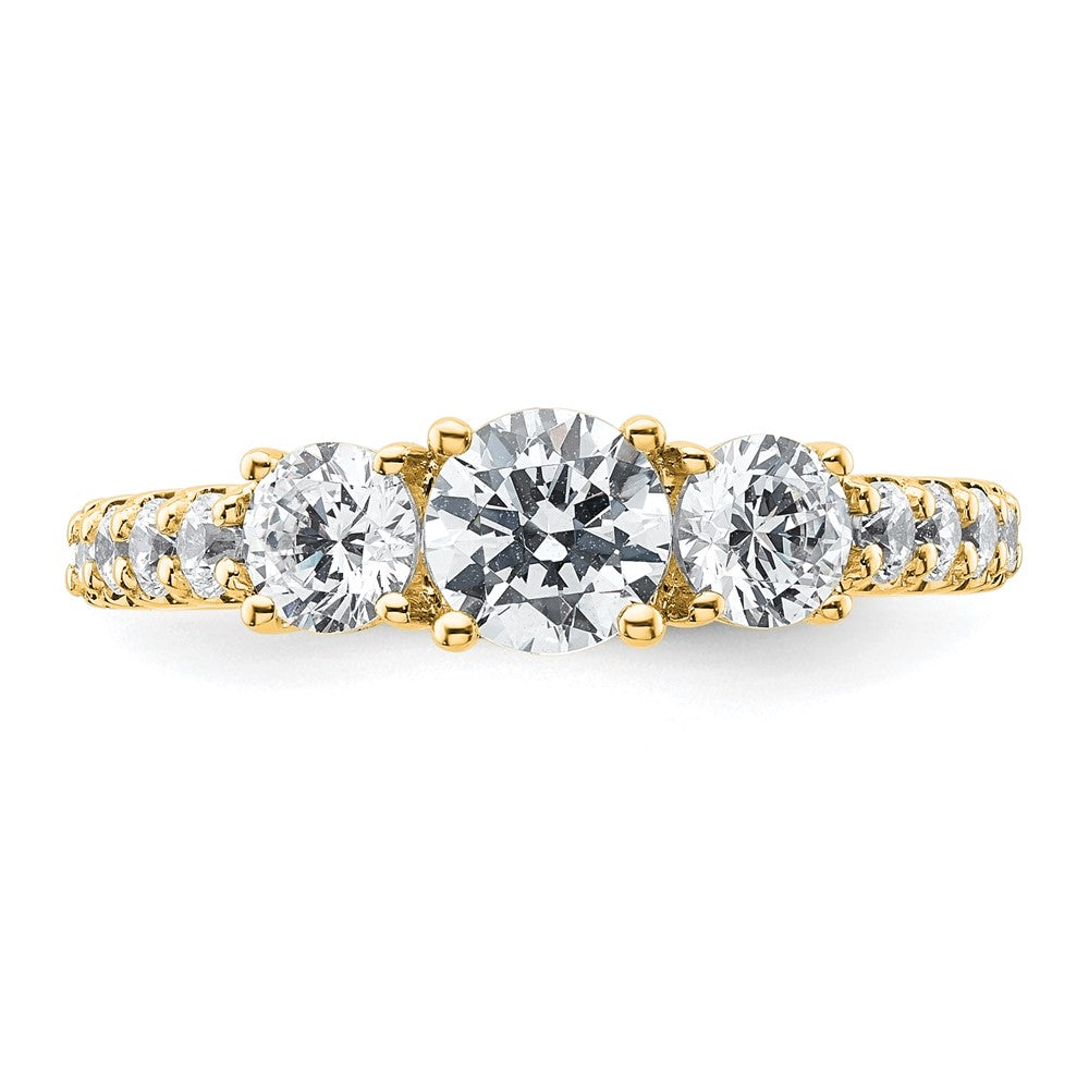 True Origin Lab Grown Diamond VS+ F+ Complete Round Three Stone Ring