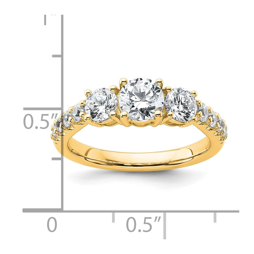 True Origin Lab Grown Diamond VS+ F+ Complete Round Three Stone Ring