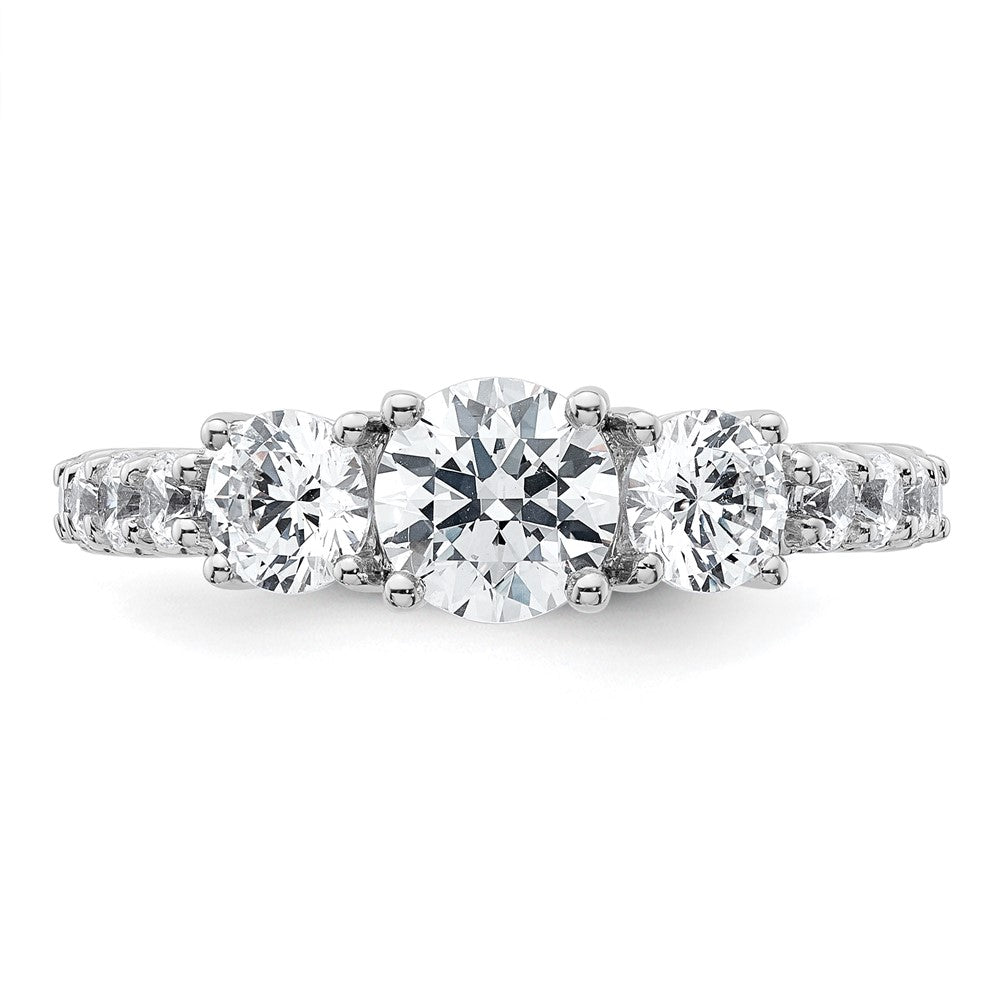 True Origin Lab Grown Diamond VS+ F+ Complete Round Three Stone Ring