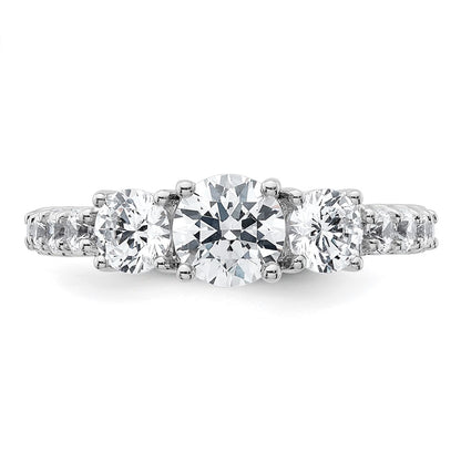 True Origin Lab Grown Diamond VS+ F+ Complete Round Three Stone Ring
