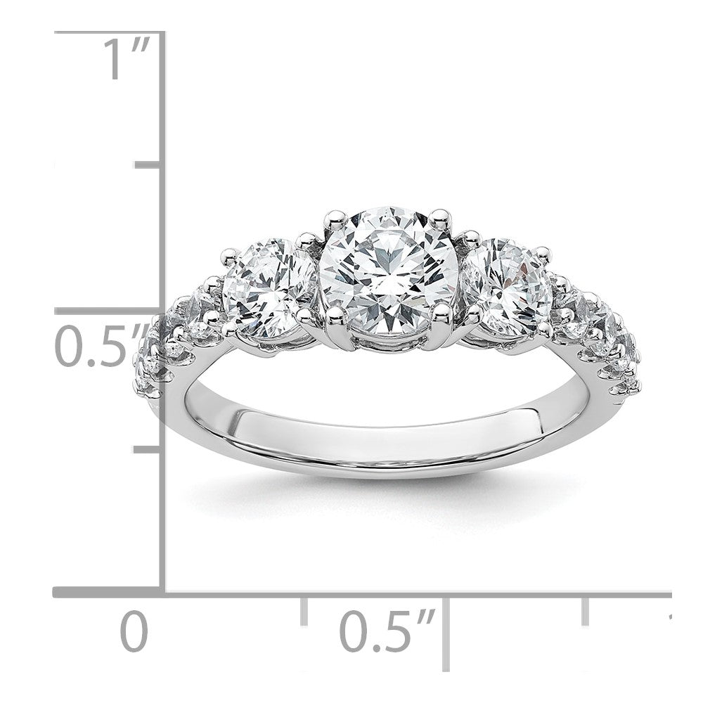 True Origin Lab Grown Diamond VS+ F+ Complete Round Three Stone Ring