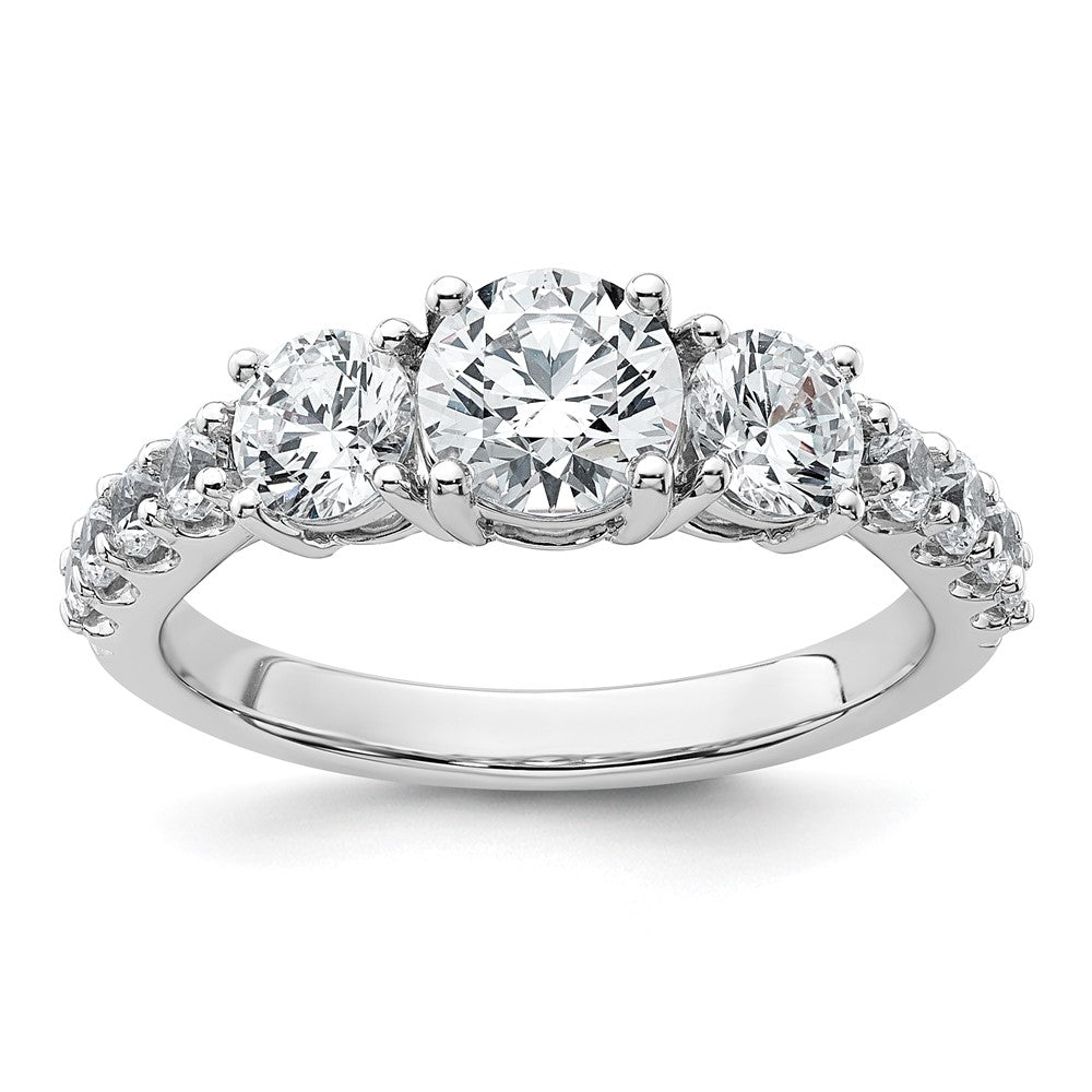 True Origin Lab Grown Diamond VS+ F+ Complete Round Three Stone Ring