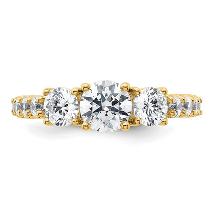 True Origin Lab Grown Diamond VS+ F+ Complete Round Three Stone Ring
